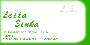 leila sinka business card